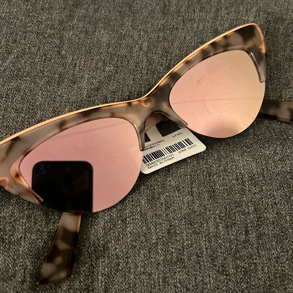Cat-eye sunglasses.